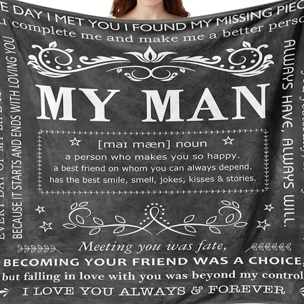 Man's gift throw blanket
